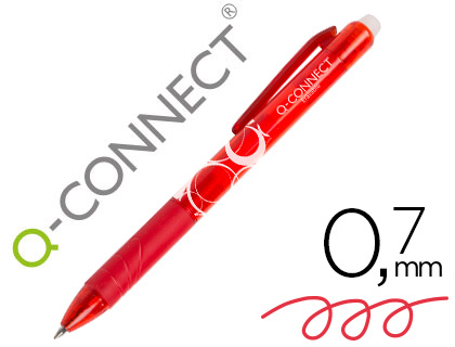 Bolígrafo Q-Connect borrable tinta roja